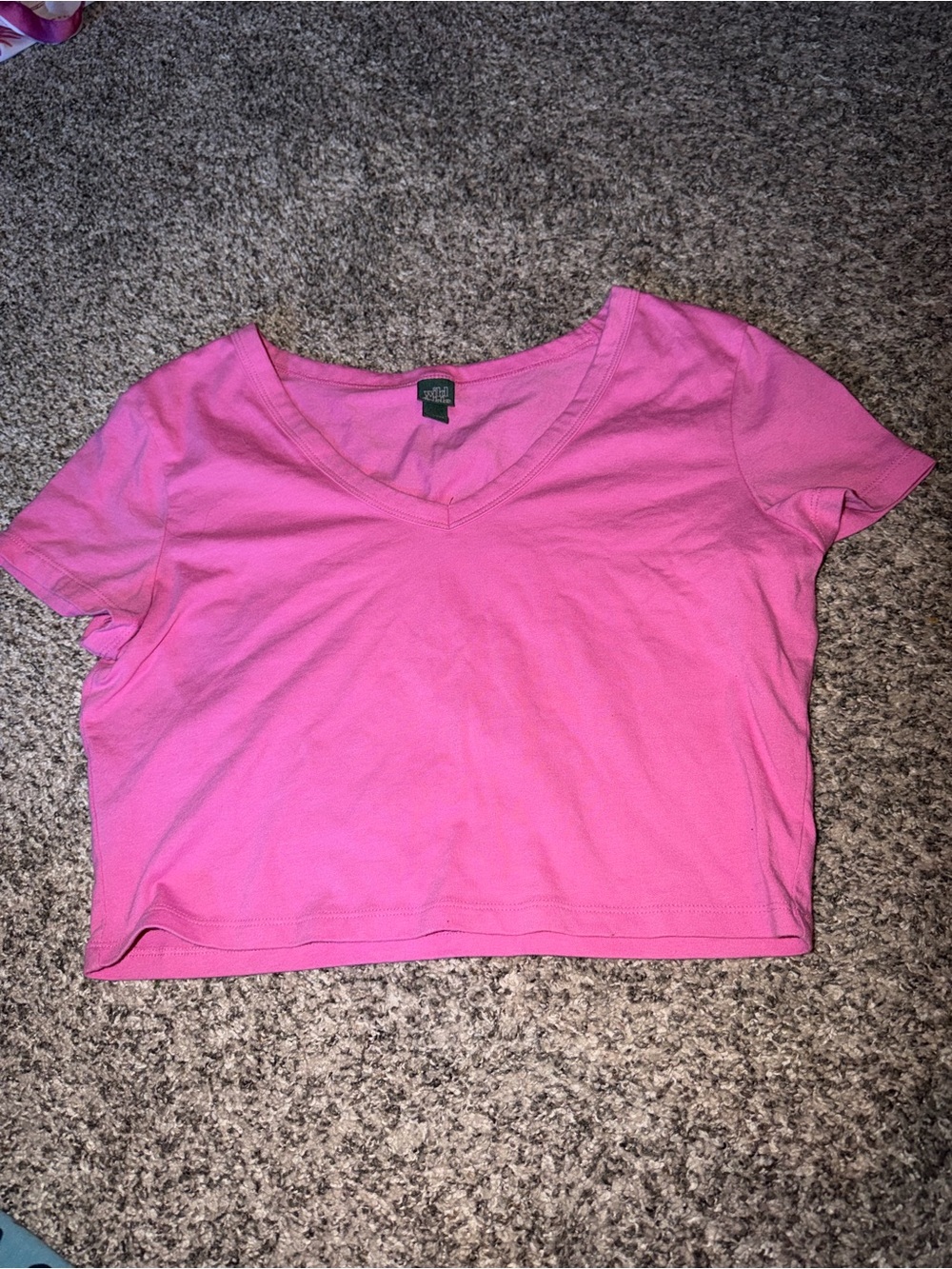 wild fable Pink V-Neck Crop Top